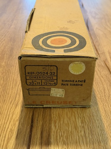 Vintage Le Creuset Yellow 32cm Pate Terrine & Lid Made In France - New In Box - Picture 7 of 10