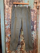 Vintage 1960s 1970s Olive Green Field Trousers 34x29