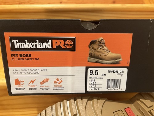 TIMBERLAND PRO Men's Pit Boss 6" Steel Safety Toe TB033034214 Size 9.5 M/M - Picture 7 of 7