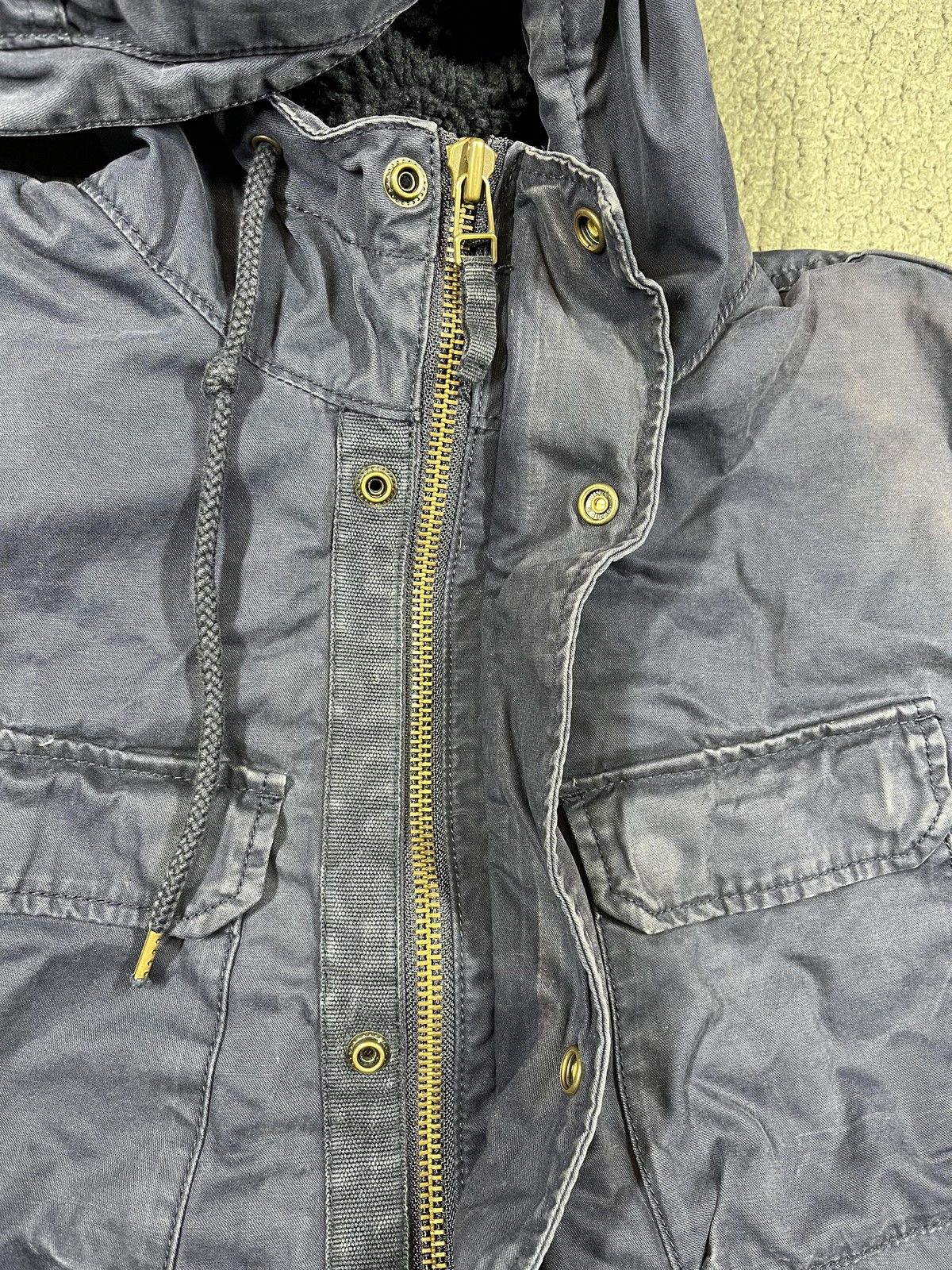 Gap Pendleton Jacket Mens Medium Blue Hooded Fati… - image 7