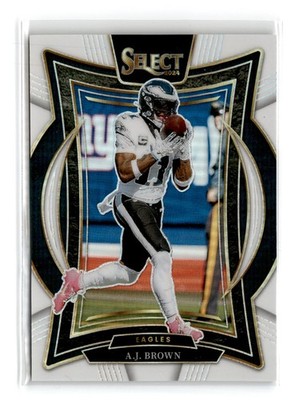 A.J. Brown 2024 Panini Select Concourse #2 White Prizm 29/35 Philadelphia Eagles