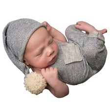 Newborn Boy Photo Props, Star Sleepy Hat, Bonnet, Pants, Fabric Outfit Set