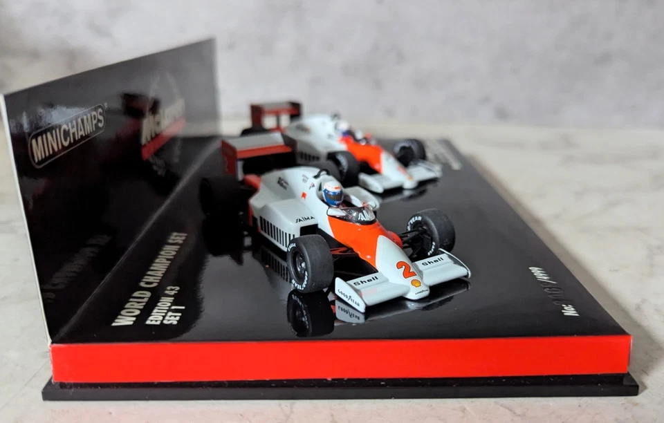 Minichamps McLaren Tag Turbo Champion Set MP4/2B & 2C 1985 & 1986 Alain Prost - Image 4 of 4