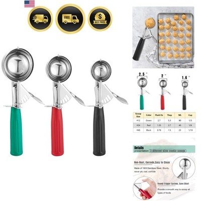 Cookie Scoop Set, Ice Cream Scoop Set, Cookie Scoops for Baking, Multiple Siz...