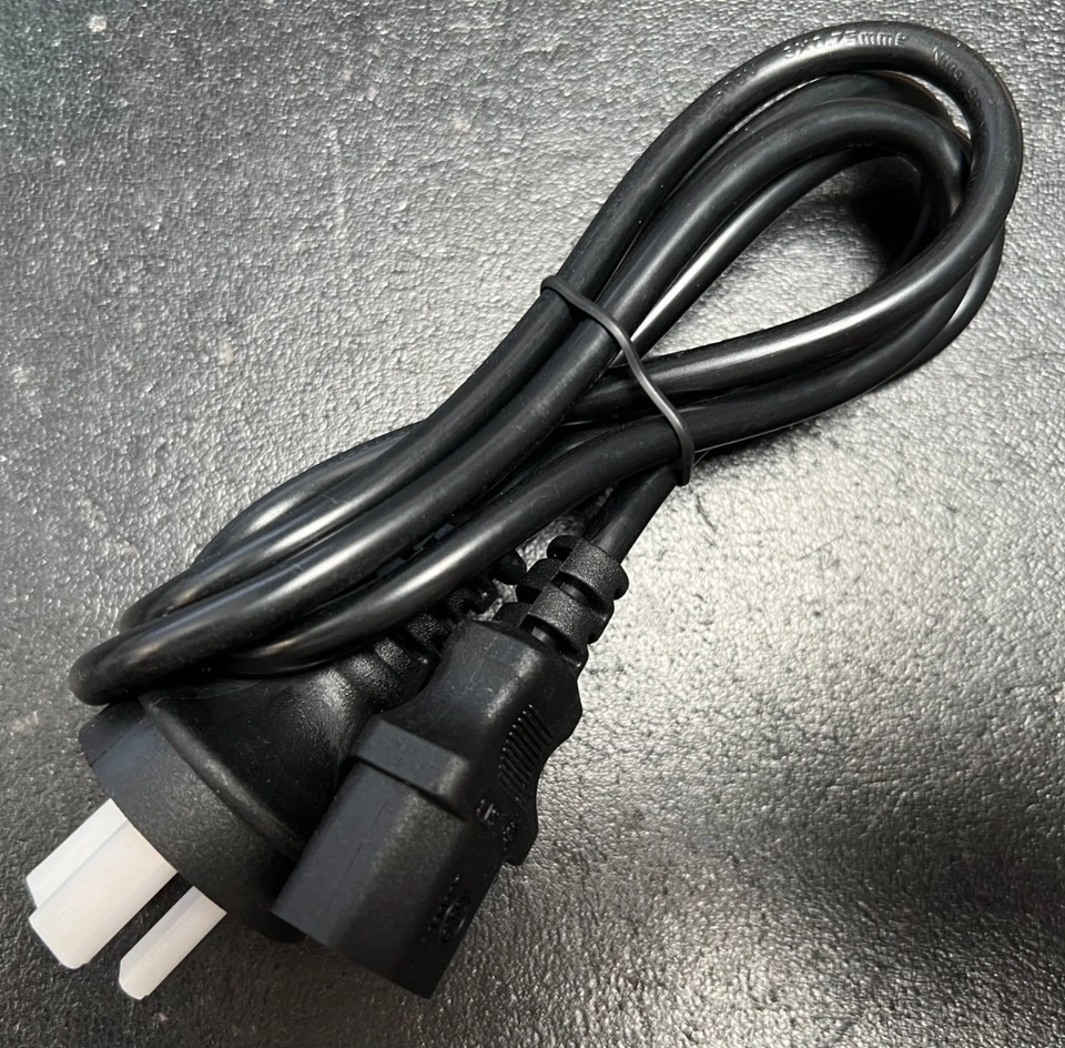 Australia New Zealand Argentina Type I to C13 Power Plug Cord 4ft Length - Image 3 of 4