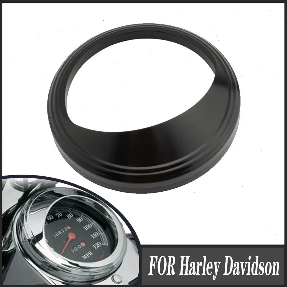 5"Speedometer Gauge Bezel Visor Trim Ring Cover FOR Harley Davidson Fat Boy Dyna - Изображение 2 из 4
