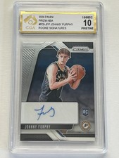 JOHNNY FURPHY PRIZM ROOKIE RC AUTO INDIANA PACERS GRADED 10!!!