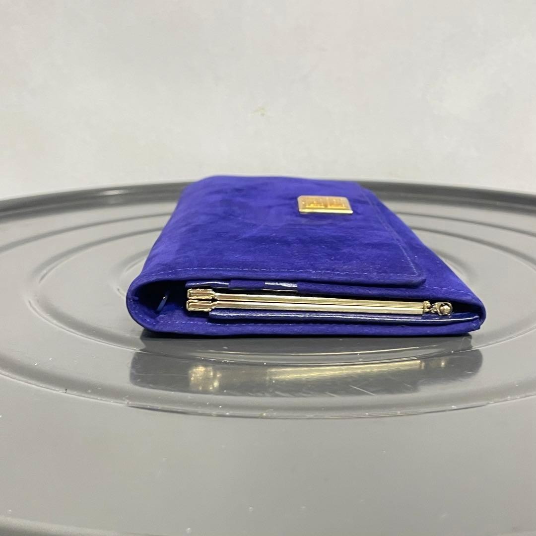 Coin Purse Givenchy Suede Fabric Long Wallet Royal Blue S thumbnail 4