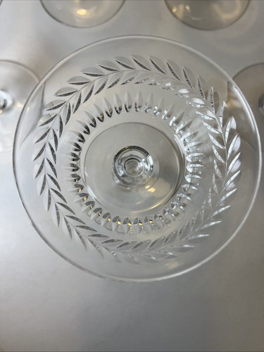 (12) Tiffin Franciscan Woodstock Crystal Champagne Sherbet Glasses - Picture 6 of 9