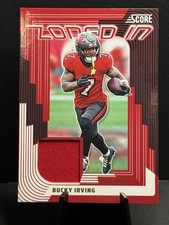 2025 Panini Score Bucky Irving Zoned In Patch Mem. 🔥💎🔥 Buccaneers