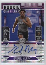 2024 Panini Contenders Optic Purple Pulsar Prizm 15/21 Gabriel Murphy Auto a8r