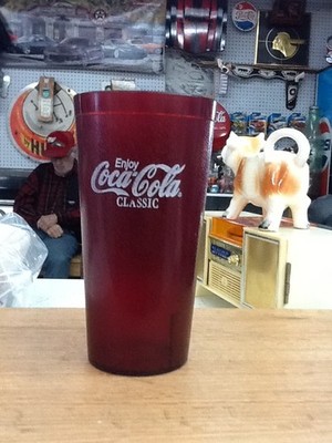 COCA-COLA Carlisle Enjoy  Classic Red 6 3/4'' Plastic Restaurant Tumbler Cup USA