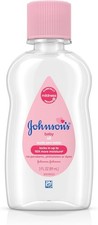 Johnson's Baby Oil, Pure Mineral Oil to Prevent Moisture Loss for Newborn 3 floz