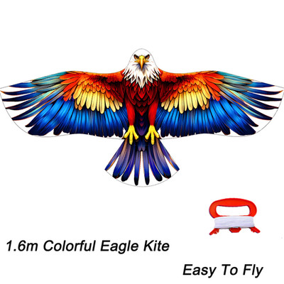 NEW Arrive Outdoor Fun Sports 1.6M Blue Eagle Kite with Handle and Line Good Fly