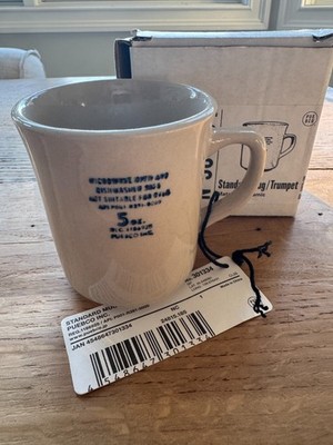 PUEBCO Standard Mug 5oz Beige Ceramic Coffee Mug Microwave Safe 301334