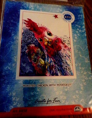 W26 RTO ''ROASTED CHICKEN WITH POTATOES?!'' M658 COUNTED CROSS STITCH KIT