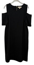 Michael Kors Women's Black Cold Shoulder Short Sleeve Dress Size XL