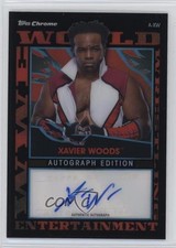 2021 Topps Chrome WWE Slam Attax Black Refractor /50 Xavier Woods #A-XW Auto 1m8