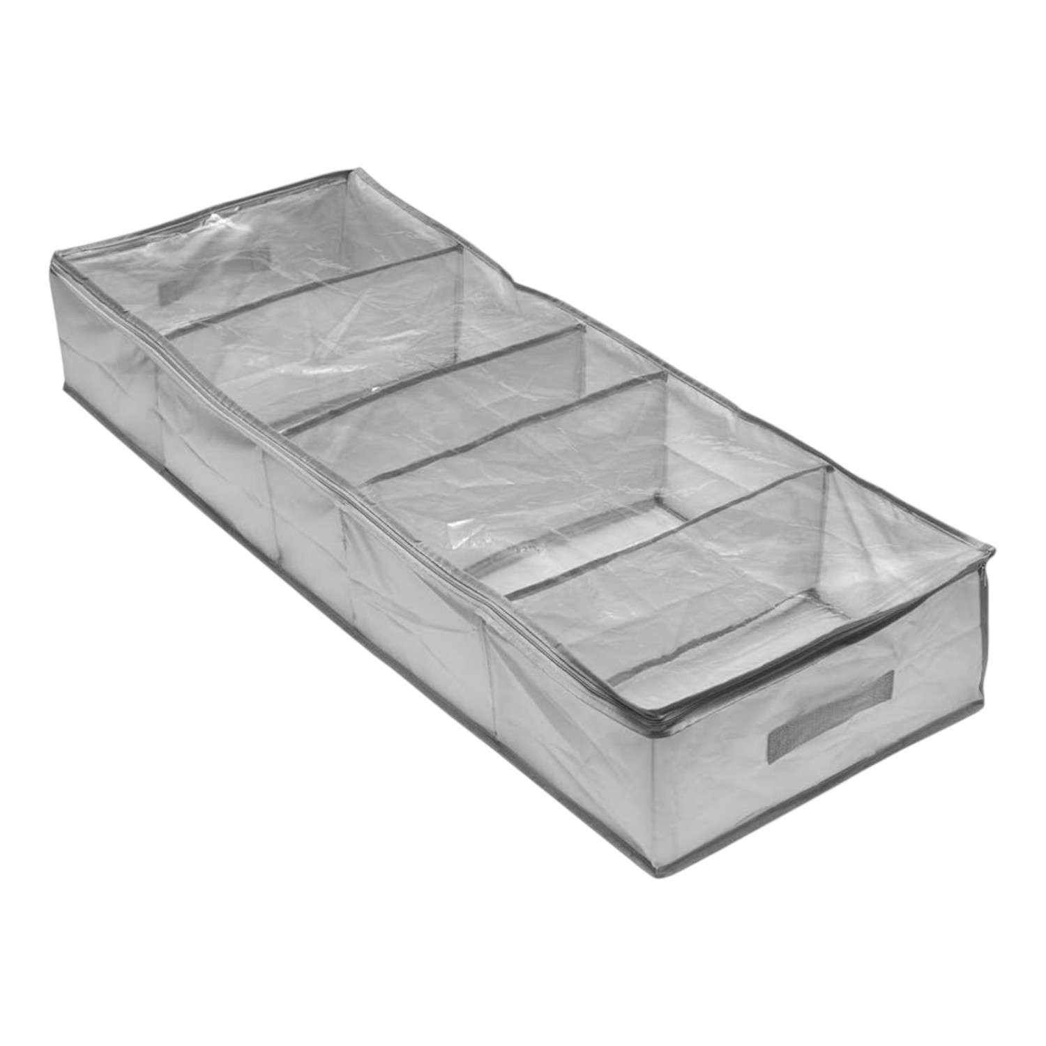 Underbed Storage Bag 5 Compartment Clothes Bedding Wardrobe Organiser Grey
