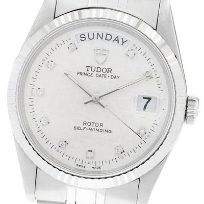 TUDOR PRINCE DAY-DATE 76214 36mm SS/K18WG Silver Dial Automatic