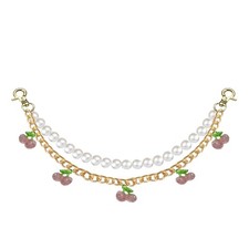Gold Pearl Cherry Purse Chain Charms Wallet Chain Chains Purse Extender Chain...