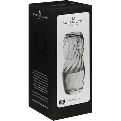 Dartington Crystal Ripple Karaffe & Glas (DR1028/R) - Handgefertigtes Geschenkset