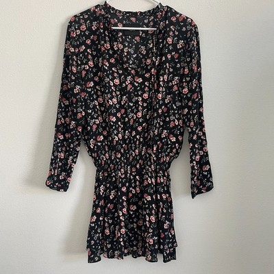 Rails Dress Women S Romee Pink Rose Mini Blouson Ditsy Floral Cottagecore