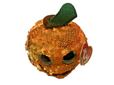 Ty Beanie Flippables Seeds The Pumpkin New W/tags Plush Stuffed Animal