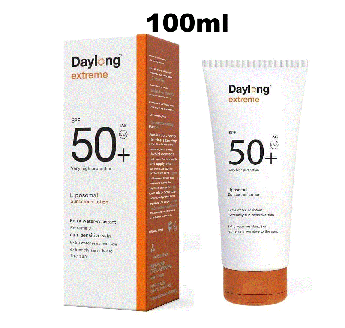 Daylong Extreme Liposomal Sun Milk Lotion SPF50+ 100ml / 3.4oz NIB