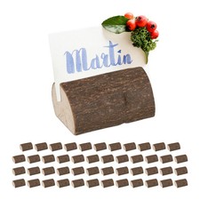 Tischkartenhalter holz Fotoaufsteller Menükartenhalter rustikal 48 Stück