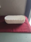 Vintage Fenton Milk Glass Hobnail Elongated Dish Planter 10” [126]