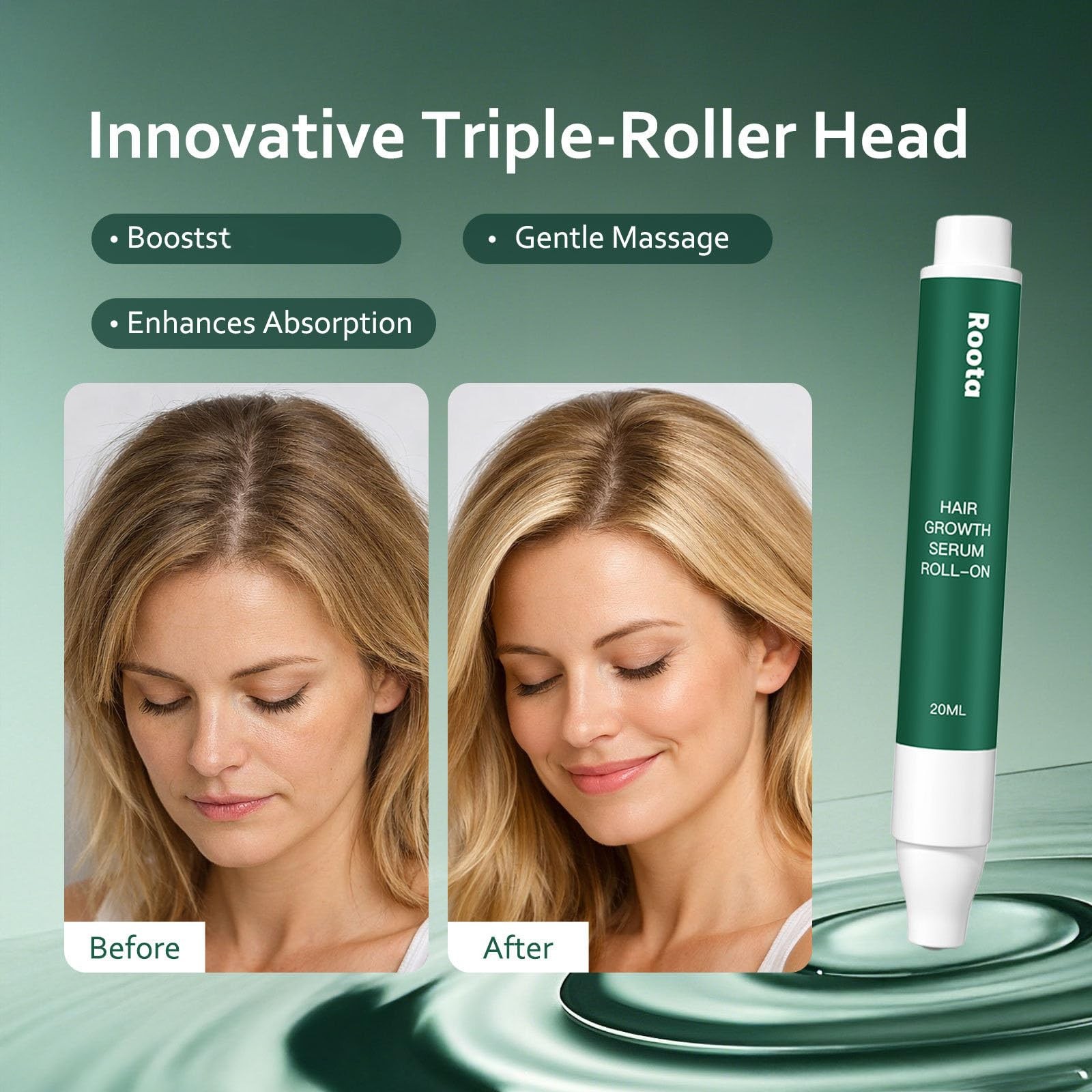 Roota Review Roota Hair Growth Serum Roll-On, Roota Hair Revival Serum, Nourishes ...