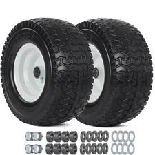 13x6.50-6 Tire and Wheel, 13x6.5-6" Flat-free Lawn Mower Tires, 3”-6.5“ Cente...