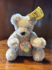 Vintage Steiff Original Teddy with Paper Chest tag and Ear Button Seated 3