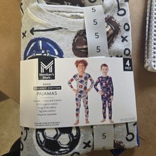 Members Mark Organic Cotton Pajama Set, Boys Size 5t, NWT