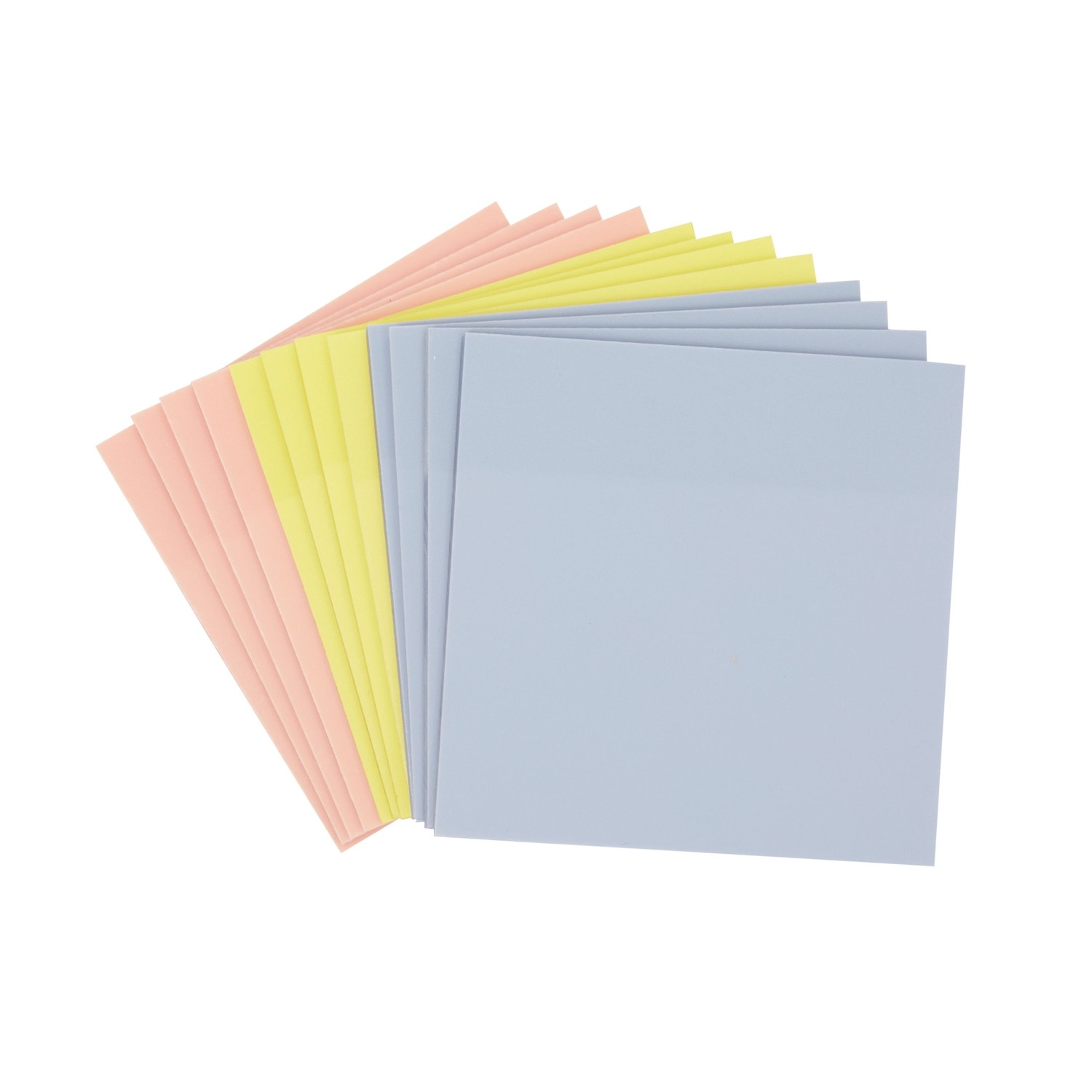 12 Pack 3x3 In Clear Sticky Notes 600 Sheets Self-Stick Pads in 3 Colors-image