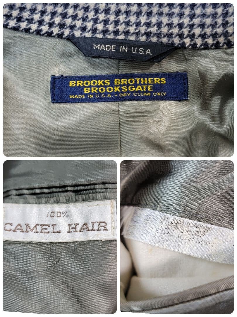 Brooks Brothers Vhtf 80S Usa Made Camel Hair 100 Jacket Men Vintage Rare Model L image 10
