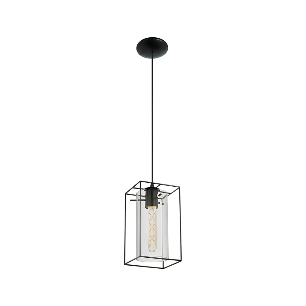 Eglo Nero Lampada A Sospensione, Loncino (E27) - Immagine 2
