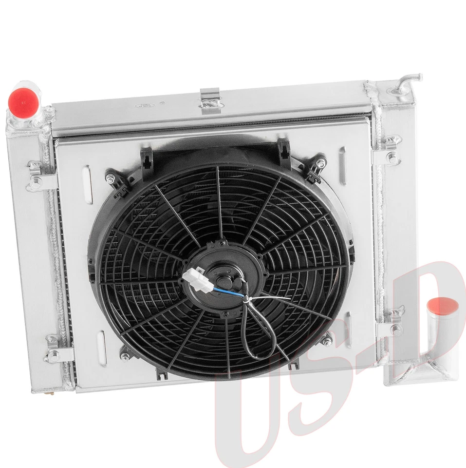 Ventilador de cubierta de radiador de aluminio de 3 filas para Chevrolet Corvette 63-1972 5,3 L 5,7 L V8 Foto 4 de 4