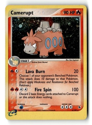 Pokemon Karte Camerupt Holo LP Rubin und Saphir 4/109