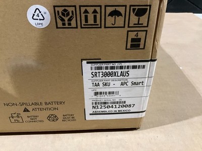 APC SmartUPS SRT 3000VA RM 120v SRT3000XLAUS      NEW! SEALED IN BOX!