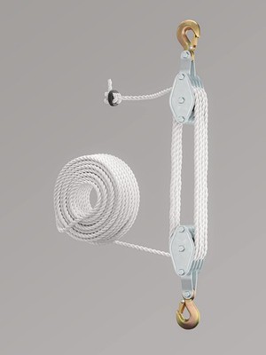 SoB Block and Tackle Pulley System for Lifting Heavy Objects - 4000LB Breaking S