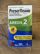 130ct PreserVision AREDS 2 Eye Vitamin & Mineral Softgels, 130 Count Exp 02/2027