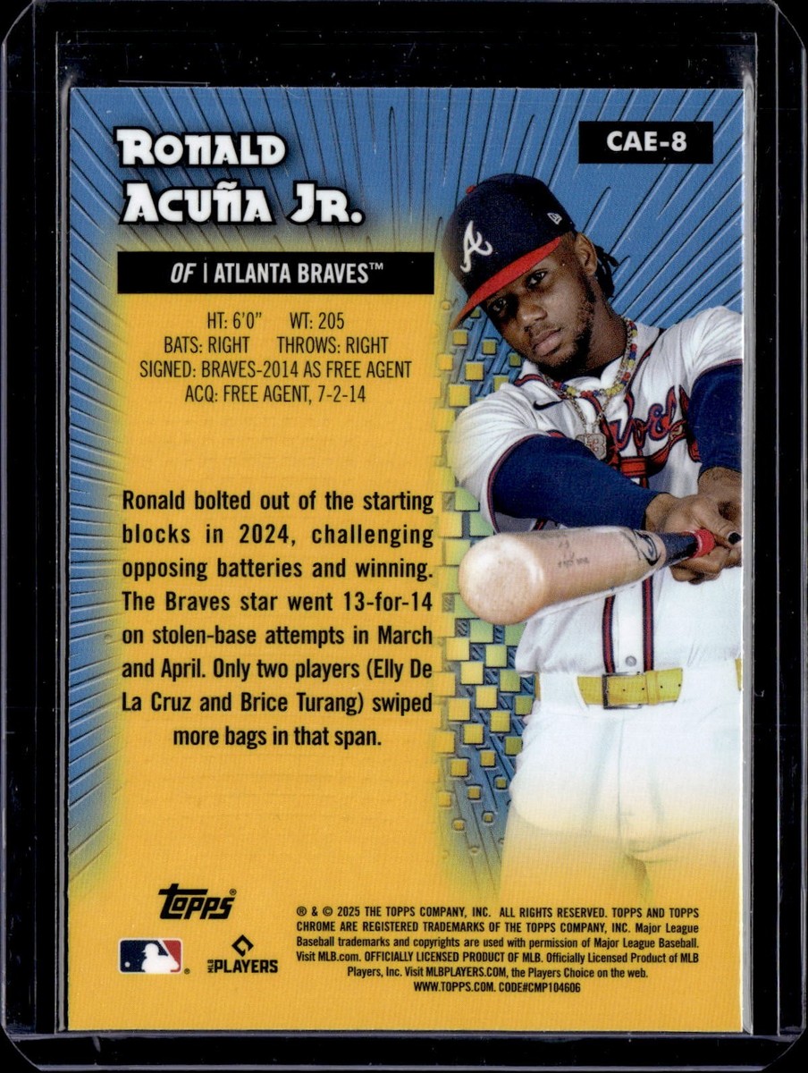 Ronald Acuna Jr Topps MLB カード　/25 2025 Topps Chrome Ronald Acuña Jr. All-Etch Refractor Insert