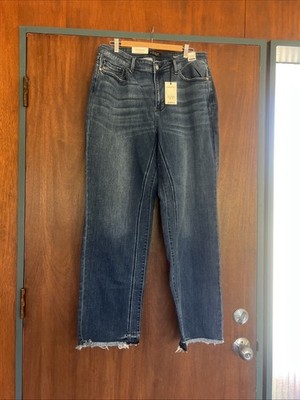 Judy Blue High Waist Triple Inseam Straight Fit Jeans JB82464 Dark Wash Sz 18W