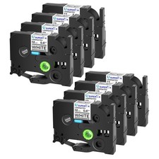 12mm 8M TZ TZE-231 White Label Tape Compatible Brother P-Touch PT-D210 H110 8pk