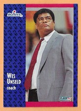 WES UNSELD WASHINGTON BULLETS #209 FLEER 1991