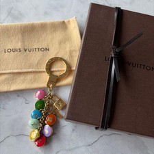 LOUIS VUITTON Porte Cles Pastilles Bag Charm Key Holder Monogram Flower