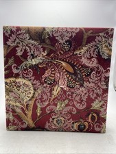 Raymond Waites Photo Album Burgundy Floral 4x6 Holds 200 Pictures Notes Square