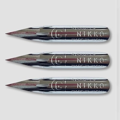 NIKKO PEN NIB G Type Chrome plated 3 pcs./Pack - Made in Japan